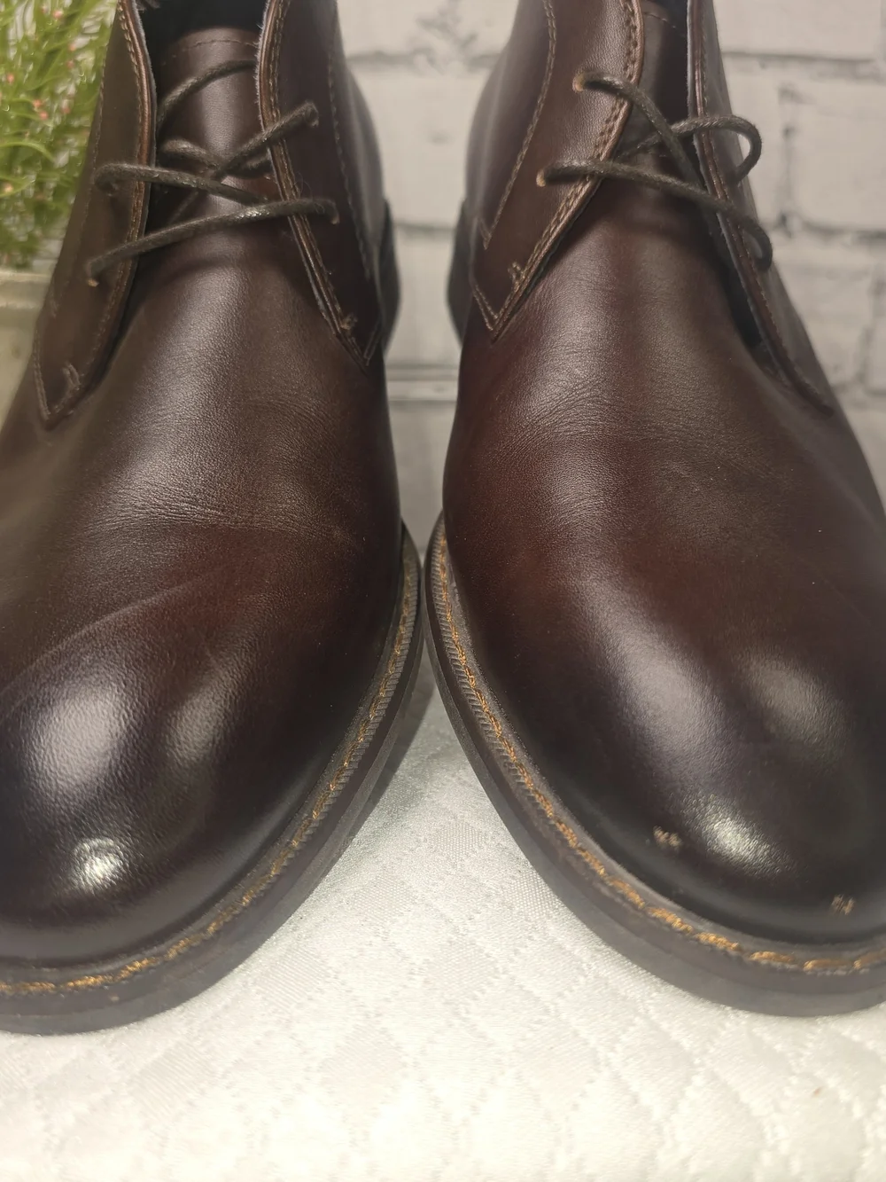 MORETTI BLACK LABEL BROWN LEATHER CHUKKA BOOTS LACE UP MENS 9D